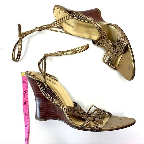 Max Studio Bronze Wedge Heels - Picture 2 of 7